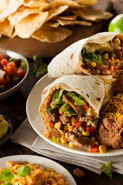 istock Homemade Giant Beef Burrito 512044055