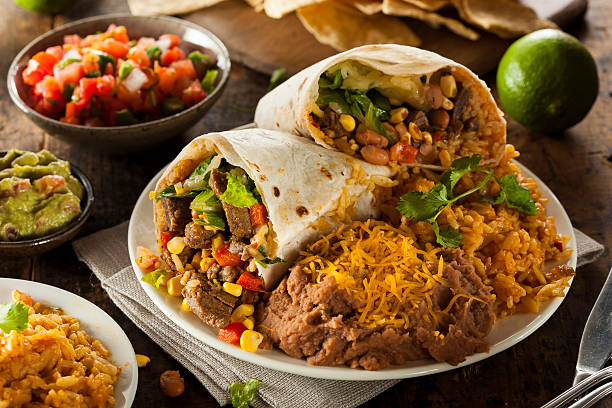 istock Homemade Giant Beef Burrito 512044063