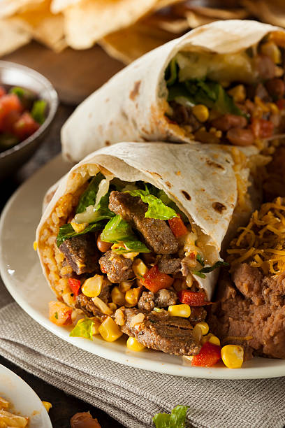 istock Homemade Giant Beef Burrito 512044069