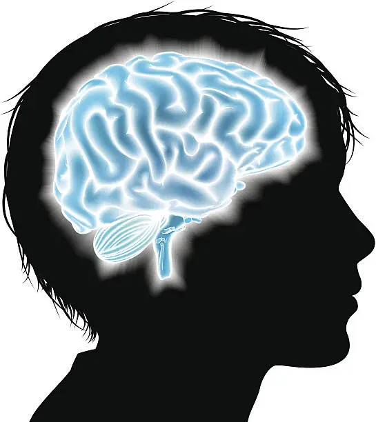 Vector illustration of Child brain concept