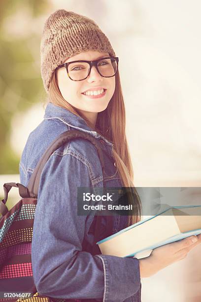 Young Woman With Books Stock Photo - Download Image Now - 20-24 Years, Adult, Back to School