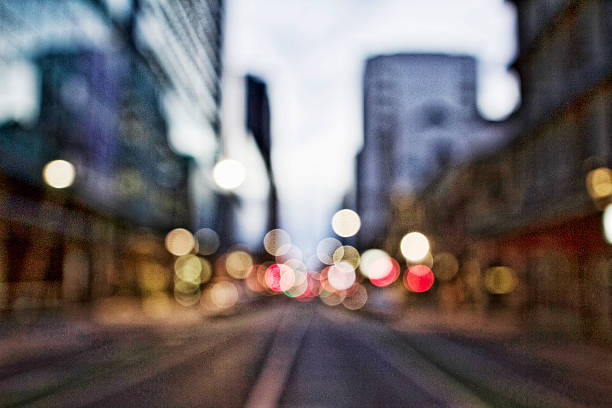 istock Night time out of focus image of Adelaide 512046436