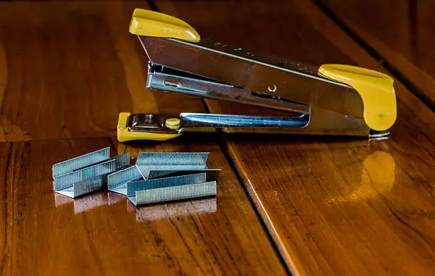Photo of Stapler is on the wood