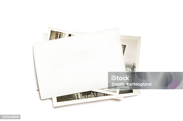 Stack Of Old Photos Stock Photo - Download Image Now - Photographic Print, Photography, Old