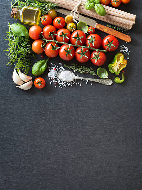 istock Cherry tomatoes, herbs, pasta and olive oil 512047092