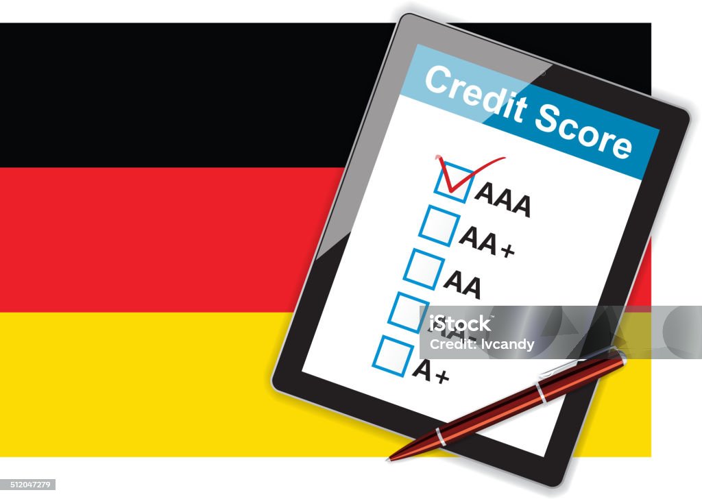 Credit score rank (Germany) Gradient and transparent effect used. Armed Forces Rank stock vector