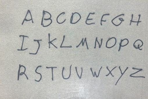 Hand drawing English alphabet