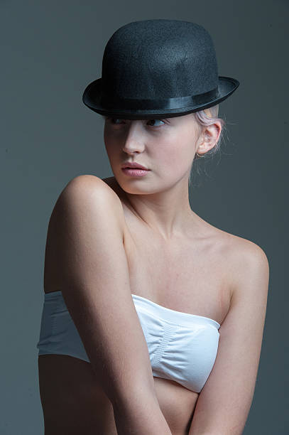Girl in bowler hat
