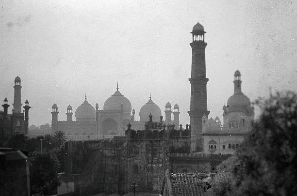 Mosque And Minarets In Wet Plate Collodion Style stock photo