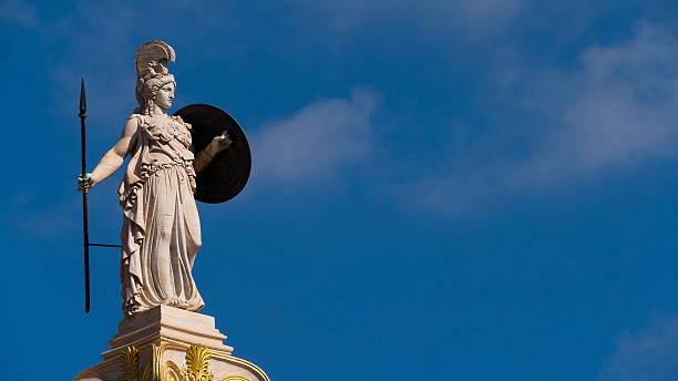 自由の女神アシーナ・でギリシャ、アテネ-コピースペース - roman goddess ストックフォトと画像
