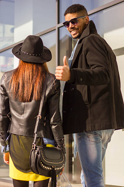 istock Cheerful couple enjoying in shopping and communicating. 512055402