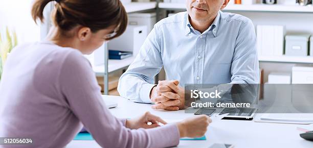 Business Meeting Stock Photo - Download Image Now - Advice, Discussion, File Clerk