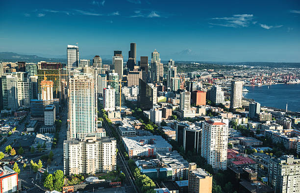 istock Seattle downtown area from the helicopter 512057036
