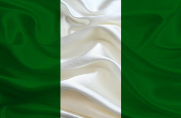 ナイジェリアフラグ - nigerian flag nigerian culture three dimensional shape nigeria ストックフォトと画像