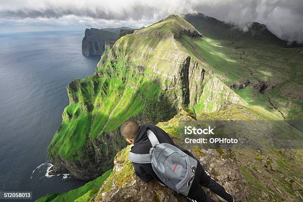 Watching Nature Stock Photo - Download Image Now - Faroe Islands, Hiking, Adventure