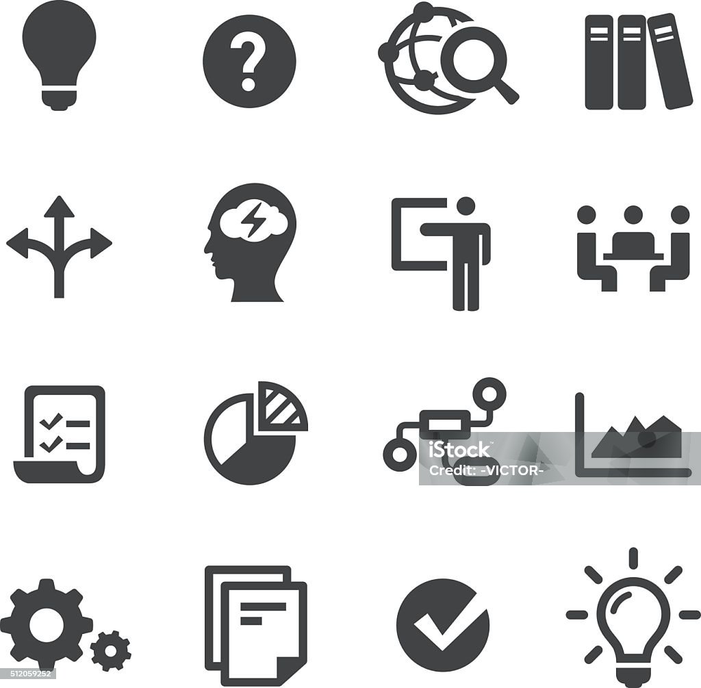 Idea Workflow Icons - Acme Series View All: Advice stock vector