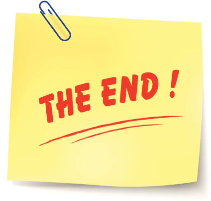 Vector The End Note Stock Illustration - Download Image Now - Adhesive ...