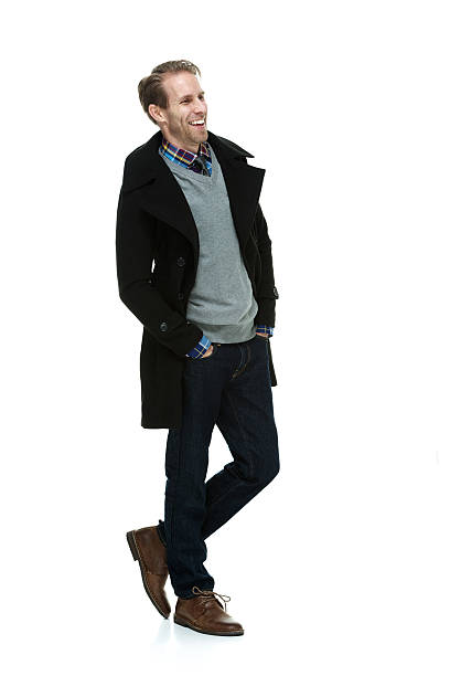 istock Cheerful man in warm clothing & looking away 512081901