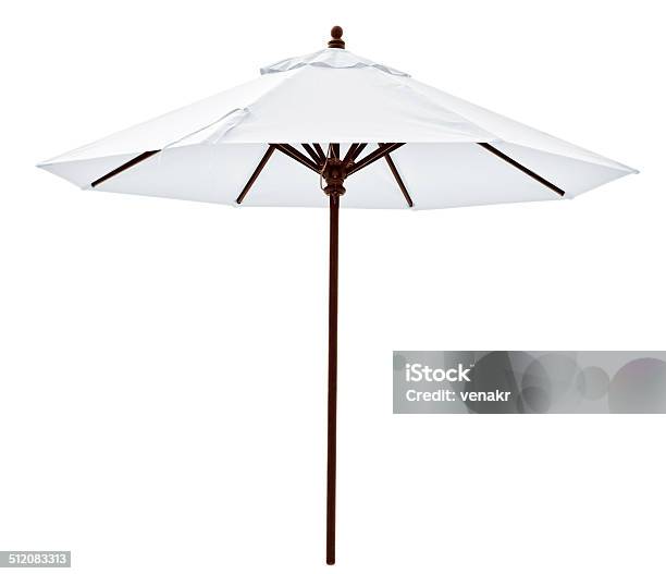 White Beach Umbrella Stock Photo - Download Image Now - Parasol, Beach Umbrella, White Color