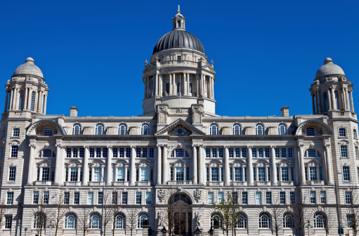 The historic Port of Liverpool Building situated on the Pier Head in Liverpool.