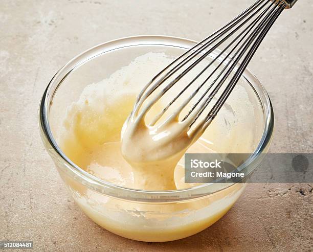 Whipped Egg Yolk With Sugar Stock Photo - Download Image Now - Custard, Egg - Food, Cake