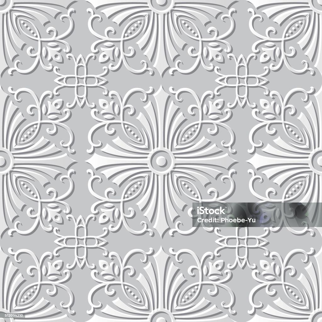 3d Paper Pattern Abstract Seamless 3d Paper Art Pattern Background 099 Cross Spiral Vine Stock ...