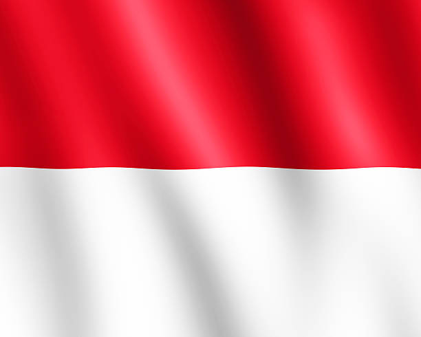 istock Flag of Monaco waving in the wind 512094400