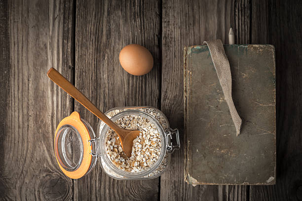 Book of recipes and ingredients for cookies