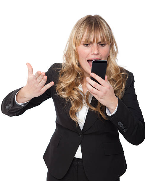 istock Irritate Corporate Woman While Calling on Phone 512097734