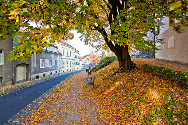 Zagreb historic upper town autumn view, capital of Croatia