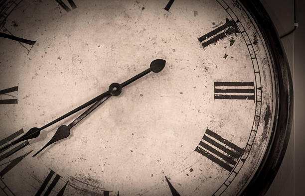 istock Old vintage wall clock detail 512101918