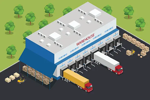 Vector illustration of Warehouse equipment