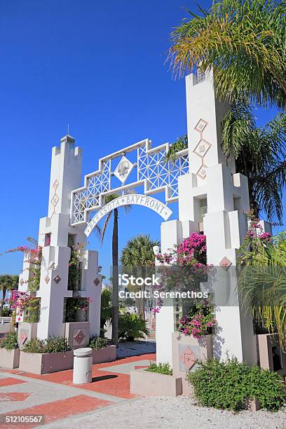 Sarasota Bayfront Entrance Stock Photo - Download Image Now - Sarasota, Downtown District, Florida - US State