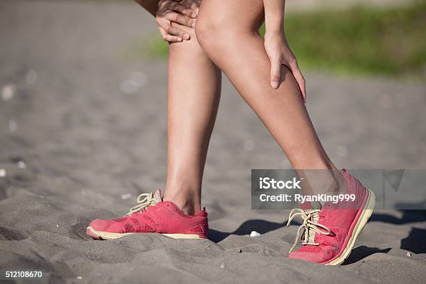 Sport Woman Knee Injury Stock Photo - Download Image Now - Pain, Teenage Girls, Adult