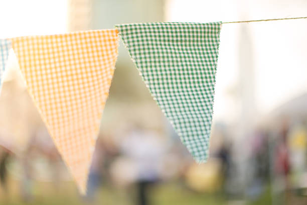 Abstract view of an outdoor festival decoration in the downtown Dubai, United Arab Emirates
