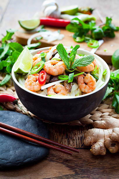 istock Prawn rice noodles asian food 512109144