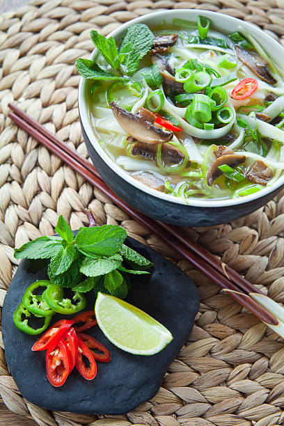 istock Vietnamese vegan vegetarian noodle soup -  pho tom . 512109264