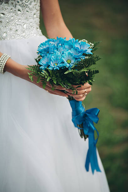 istock Wonderful luxury wedding bouquet of different flowers 512109422