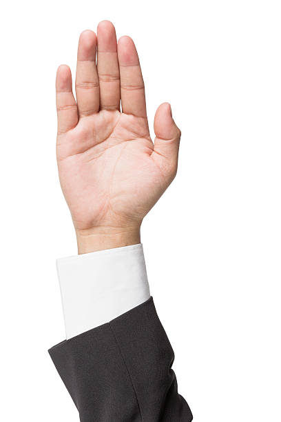 istock businessman gesturing with his hand isolated on a white 512112692