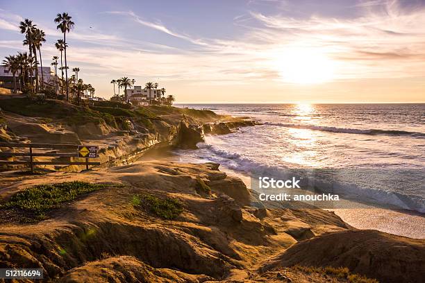 People Enjoying Sunset On La Jolla Beach California Usa Stock Photo - Download Image Now