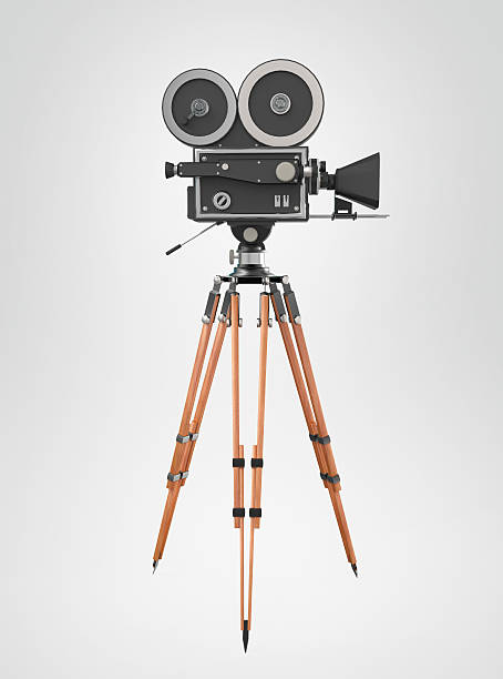 istock vintage retro movie camera tripod mount isolated on white high 512117744