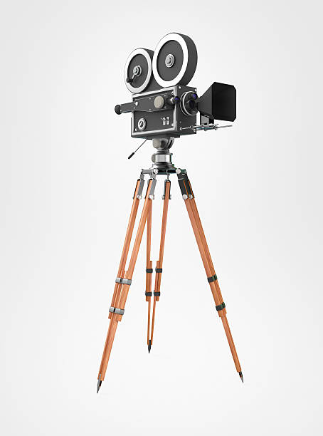 istock vintage retro movie camera tripod mount isolated on white high 512117814