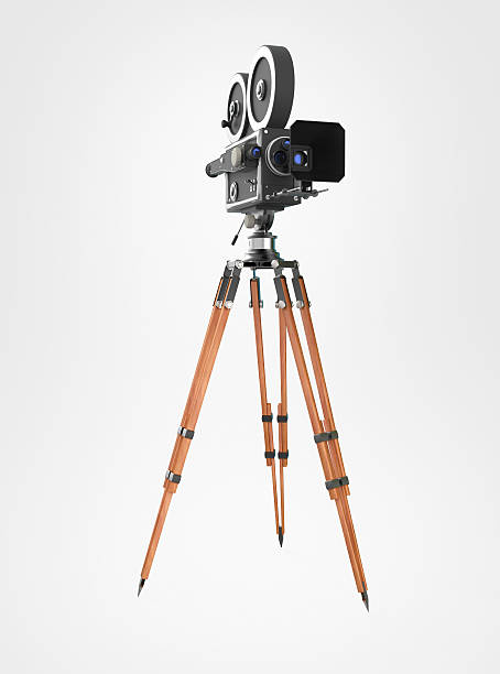 istock vintage retro movie camera tripod mount isolated on white high 512117840