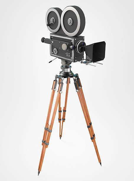 istock vintage retro movie camera tripod mount isolated on white high 512117902