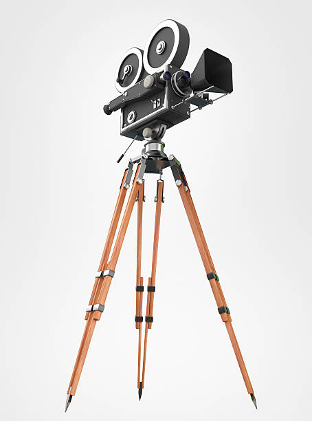istock vintage retro movie camera tripod mount isolated on white high 512117928