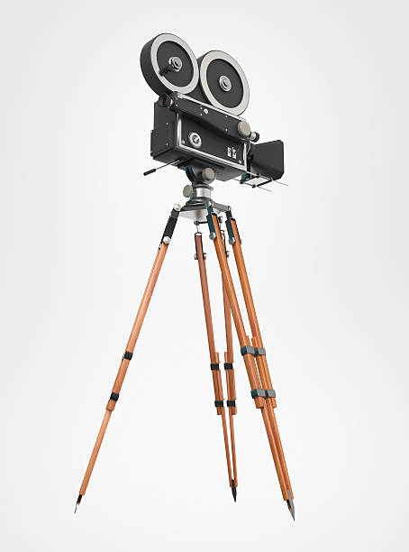 istock vintage retro movie camera tripod mount isolated on white high 512117950