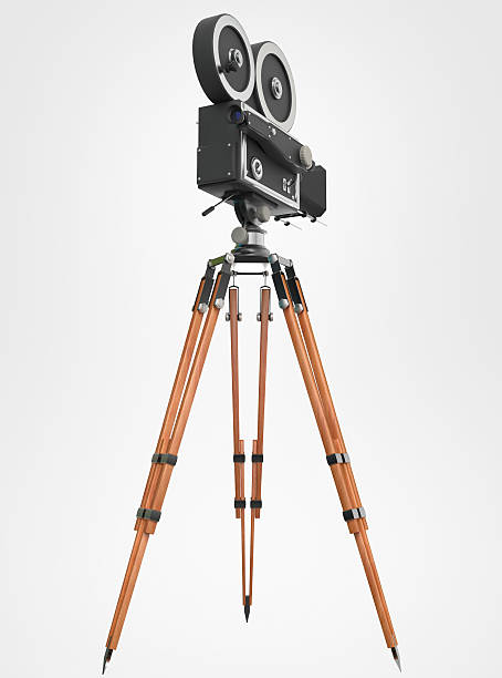 istock vintage retro movie camera tripod mount isolated on white high 512117974