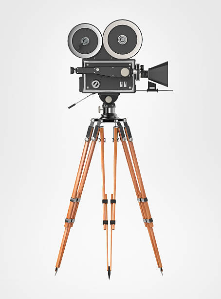 istock vintage retro movie camera tripod mount isolated on white high 512118066