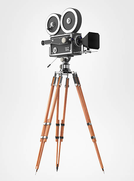 istock vintage retro movie camera tripod mount isolated on white high 512118116