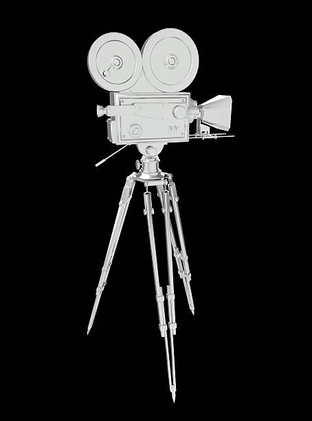 istock vintage retro movie camera tripod mount isolated on white high 512118224